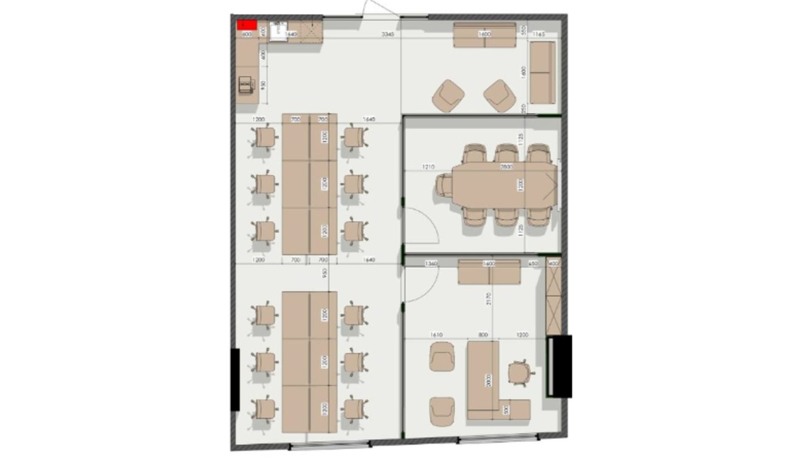 Планировка / Офис Trilliant 106 m²